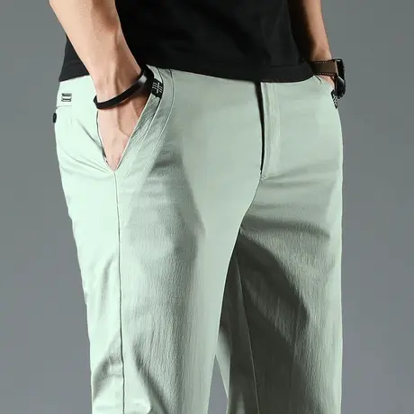 休闲裤男长裤子夏日夏装男装2024新款潮流行韩版透气冰丝夏季薄款图片