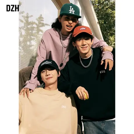 情侣美式高街痞帅卫衣男士秋季长袖上衣2024新款潮牌男生外套男装商品大图