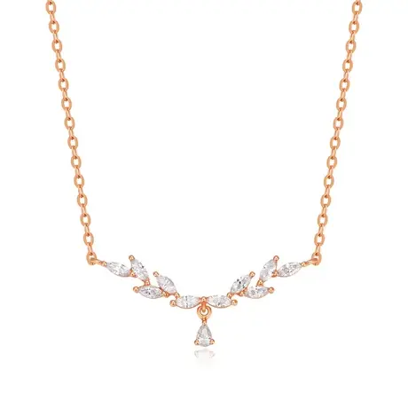 Zbird/钻石小鸟-18K金钻石项链坠-穗心穗意-吊坠含链-NH573商品大图