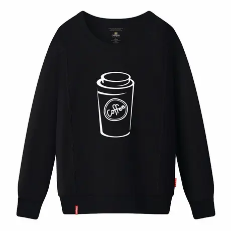 Ohlyah品牌女装春秋季新款加绒加厚圆领套头卫衣宽松学生休闲外套商品大图