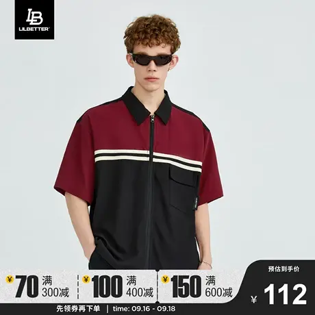 Lilbetter短袖衬衫男高级感潮牌衬衣夏季新款衣服痞帅美式寸衫LB图片
