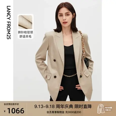 朗姿气质修身通勤职业西服外套女秋季新款西装流行高级感图片