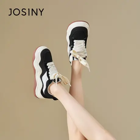 Josiny2023年新款春季百搭小白鞋女款休闲板鞋厚底休闲鞋板鞋女商品大图