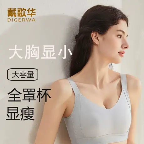 戴歌华大胸显小内衣女薄款大码收副乳防下垂聚拢透气兔耳朵文胸罩商品大图