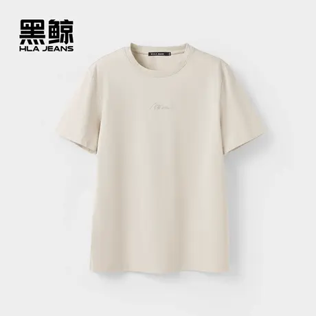 海澜之家旗下黑鲸基础款短袖T恤男2025年夏季新品短t男一款三色商品大图