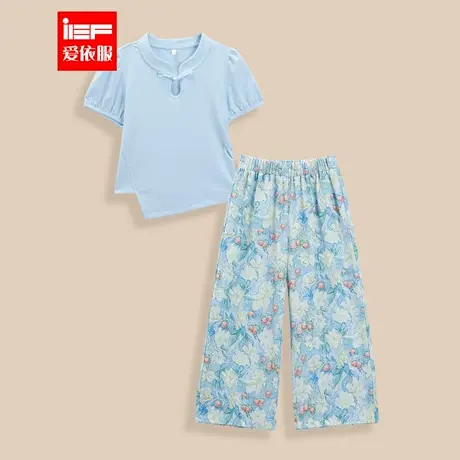MINIIEF【爱依服童装】2025夏季新款韩系风时尚洋气女童上下套裤图片