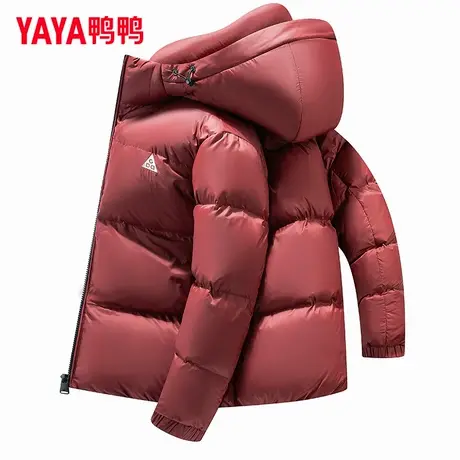 鸭鸭情侣羽绒服男女同款2025冬季新款加厚面包服防风保暖短款外套商品大图
