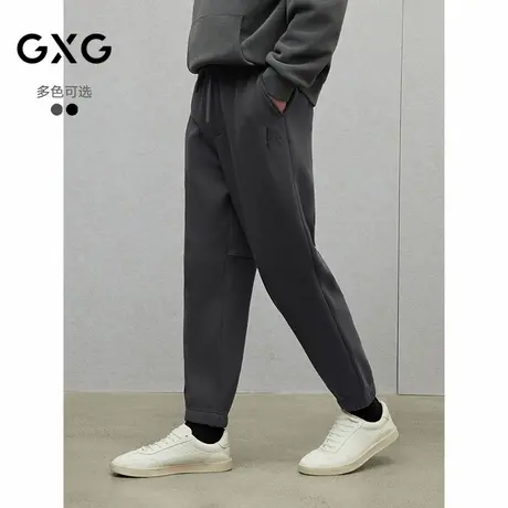 GXG男装 微肌理束脚运动裤通勤卫裤男士宽松休闲裤 2025秋冬热卖商品大图