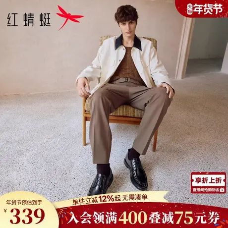 红蜻蜓正装皮鞋男鞋秋冬新款真皮皮鞋商务休闲通勤单鞋面试鞋男鞋商品大图