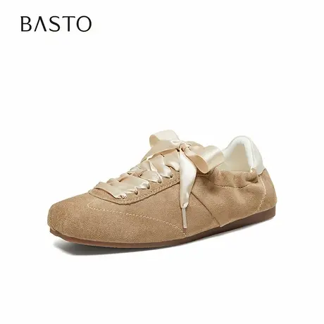 【好物体验专享】百思图2026春季新款德训鞋街头休闲女鞋UZQ02AM6商品大图