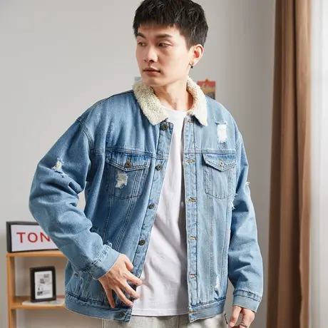 唐狮新款男棉衣冬装外套保暖防寒大衣棉服棉袄加厚美式休闲夹克图片