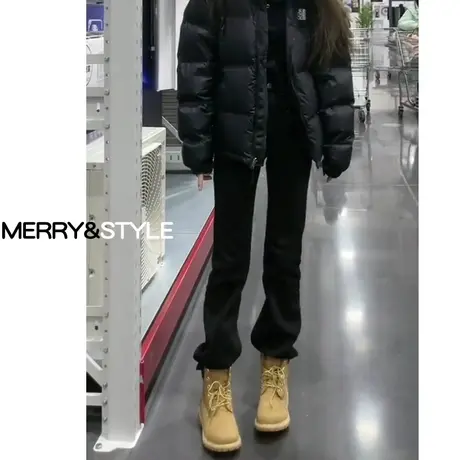 黑色直筒牛仔裤女春秋2023年新款高腰显瘦弹力修身烟管裤子高街潮图片