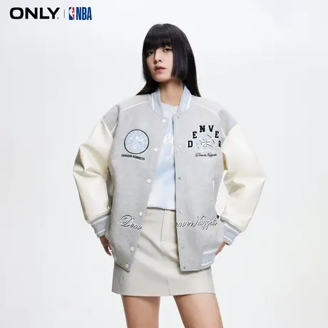 ONLY奥莱春季新款NBA联名款落肩棒球服长袖外套女商品大图