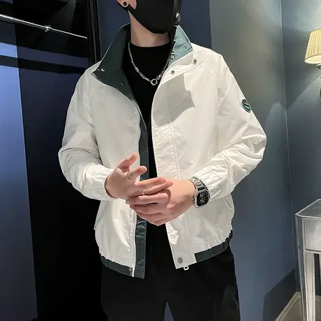 网红外套男春秋季2024青年韩版休闲棒球服潮牌品质好货工装夹克男图片