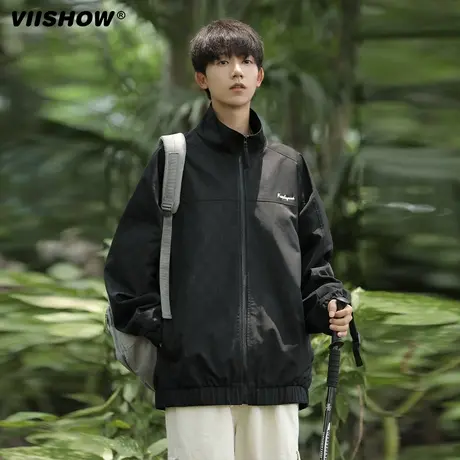 VIISHOW日系外套男秋季潮流百搭休闲夹克上衣男士户外机能冲锋夹商品大图