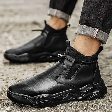 2022新款男士雨鞋冬季厨房防滑鞋时尚钓鱼水鞋劳保工地防水鞋男款商品大图