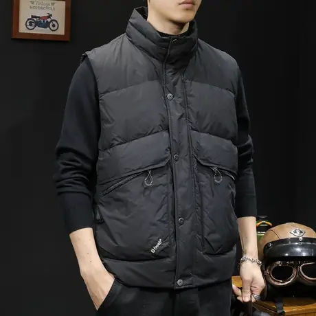 羽绒服男马甲男款2023新款轻薄冬季外穿衣服男士外套加厚短款立领图片