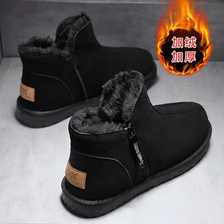 雪地靴男款春秋加绒保暖高帮棉靴防水防滑冬天户外抗寒东北大棉鞋商品大图