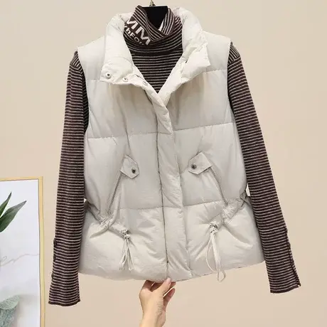 马甲女短款2023秋季新款韩版宽松休闲轻薄背心坎肩马夹女士外套商品大图