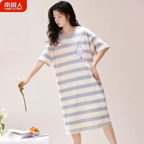 南极人睡裙女款夏季夏天纯棉女士性感孕妇幽梦睡衣女夏款2023新款商品大图