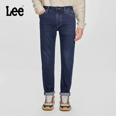 Lee商场同款23秋冬新品731锥形深蓝色羊毛保暖牛仔裤LMB100731201图片