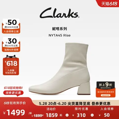 Clarks其乐NYTA45 Rise时尚复古潮流舒适粗跟拉链及踝靴时装靴图片