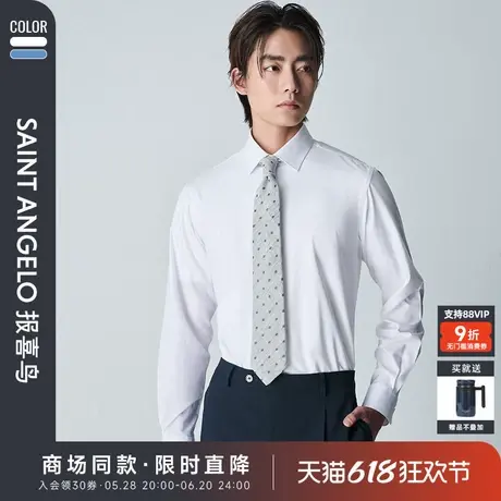 【ONE 系列】报喜鸟2025春季新款男士商务正装长袖衬衫上衣衬衣男图片
