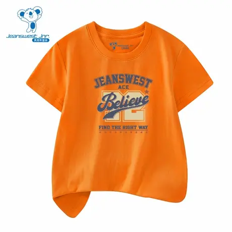 XD真维斯童装2025夏季新款男童圆领纯棉印花短袖T恤上衣图片