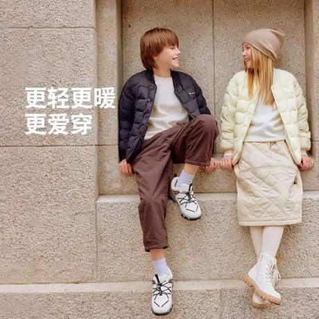 坦博尔2025秋季新款儿童羽绒服轻薄保暖上衣男女童抗静电轻暖外套商品大图