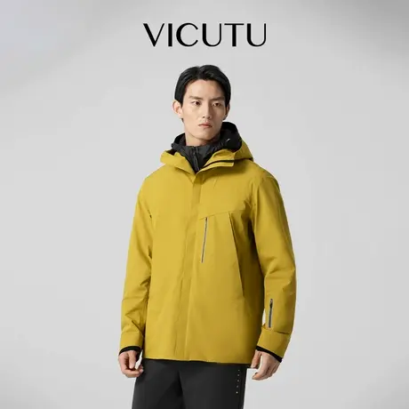 VICUTU/威可多男士夹克新款时尚连帽商务通勤休闲百搭中长款外套图片