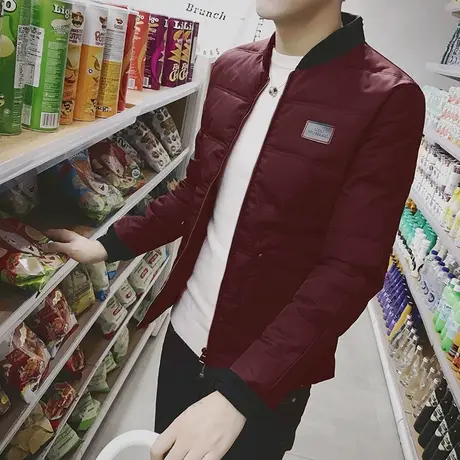 男士棉衣外套秋冬季2023新款韩版潮流修身羽绒棉服帅气冬装棉袄子商品大图