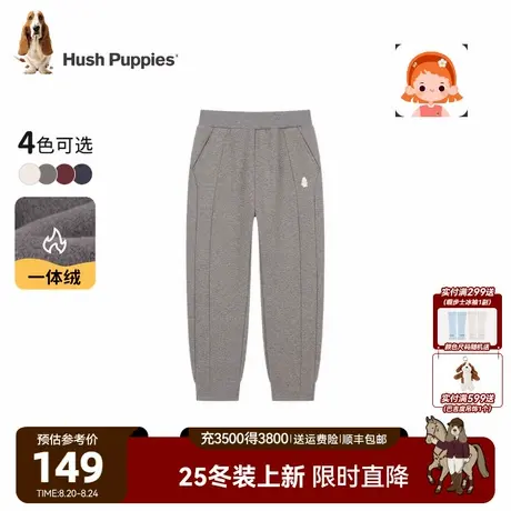 【25秋冬新品】暇步士童装女童一体绒长裤大童休闲儿童保暖厚裤子商品大图