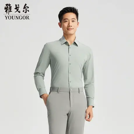 【商场同款】雅戈尔男士长袖衬衫春秋新款官方商务休闲长袖衬衫男图片