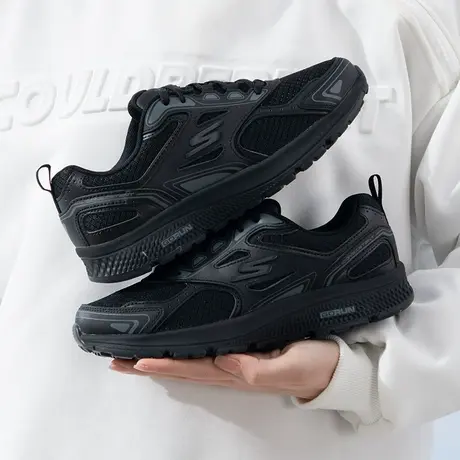 斯凯奇（Skechers）女鞋秋季新款黑色网面鞋软底轻便运动鞋防滑跑商品大图