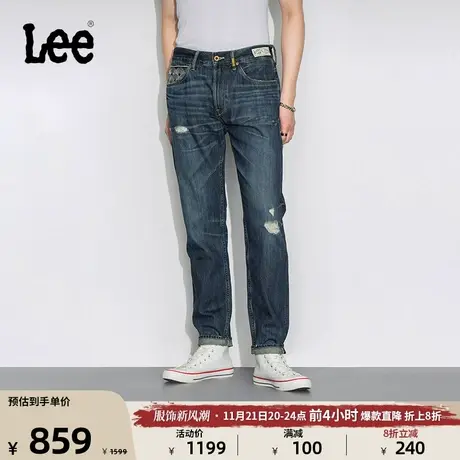 Lee商场同款101+731舒适锥形深蓝色男牛仔裤休闲LMB100731100-587图片