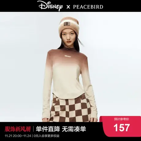 太平鸟迪士尼雪天使米奇联名2023年春季新款渐变打底衫A6DCC4E11图片