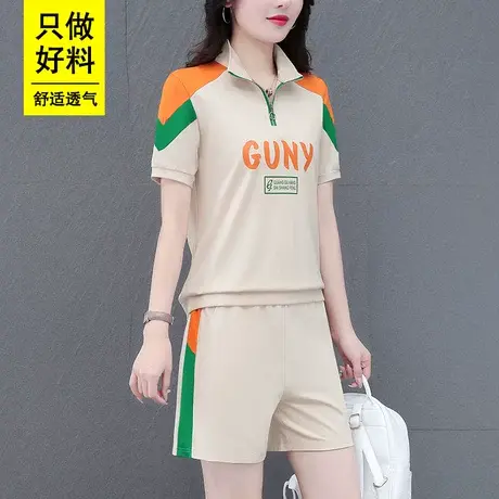 恋上17号速干运动套装女夏季跑步服2023新款冰丝短袖短裤休闲套装图片
