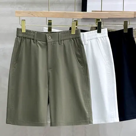 西裤短裤男夏季休闲裤五分裤男轻奢商务高端直筒裤男士修身潮流图片