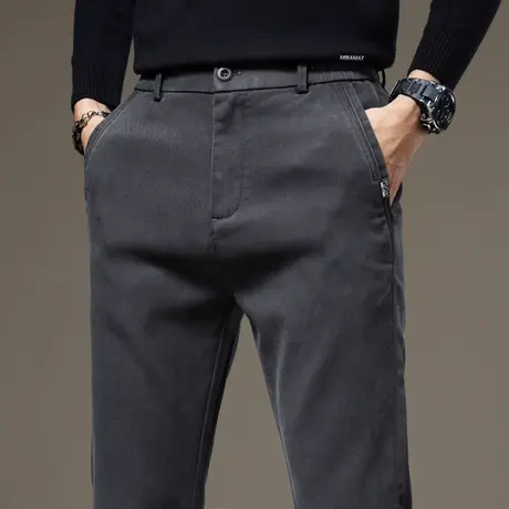 2024年新款男士商务职业正装直筒西裤秋冬款弹力宽松高端休闲裤子商品大图