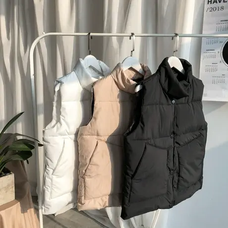 2022冬季羽绒棉马甲男士欧洲站潮牌立领百搭外套坎肩保暖休闲背心商品大图
