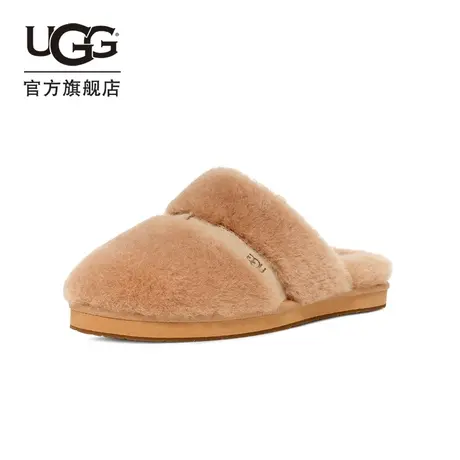 UGG春季女士舒适休闲户外居家平底柔软茸茸包头拖鞋 1017549图片