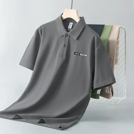 翻领t恤男士短袖polo衫保罗潮牌潮流夏季冰丝凉感半袖上衣服体恤商品大图