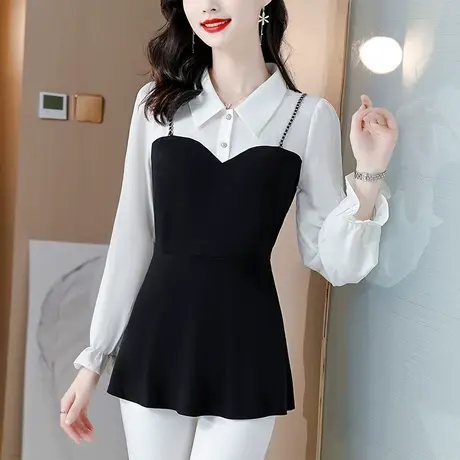 打底衫女春秋装ins早秋季上衣2023年新款内搭洋气小衫长袖t恤显瘦商品大图