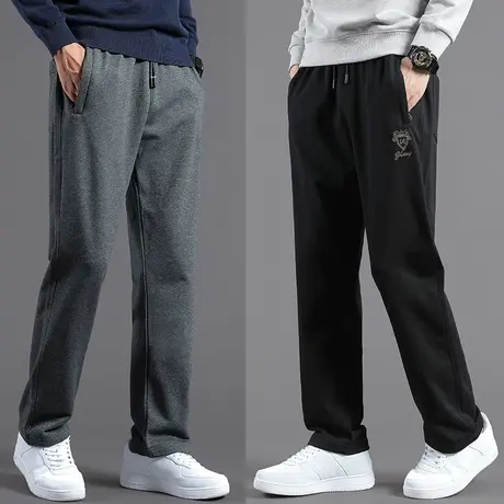 运动裤男春秋款男士大码宽松卫裤中老年直筒休闲长裤爸爸秋装裤子商品大图