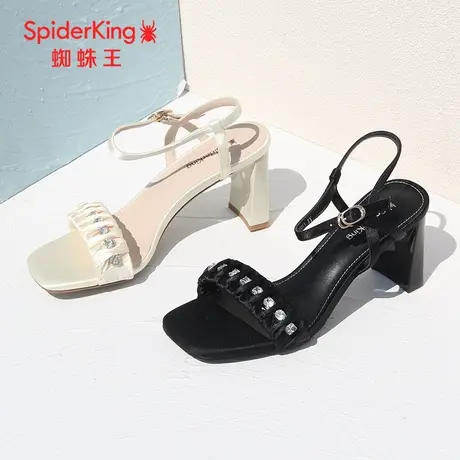SPIDER KING/蜘蛛王凉鞋女2023夏季商场同款仙女风凉鞋粗高跟软底图片