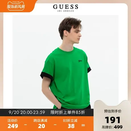 GUESS23新无性别多彩廓形oversize重磅短袖T恤上衣-M3PP45K2Q40图片