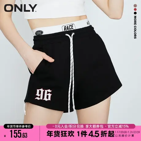 ONLY2023冬季新款潮流运动风宽松卫裤短裤休闲裤女|12315U002商品大图