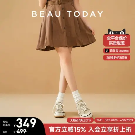 BeauToday厚底板鞋女款2025新款春季增高帆布鞋女复古运动休闲鞋商品大图