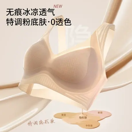 润微粉底液内衣女小胸聚拢不空杯夏季薄款透气洞洞杯背心式文胸罩商品大图