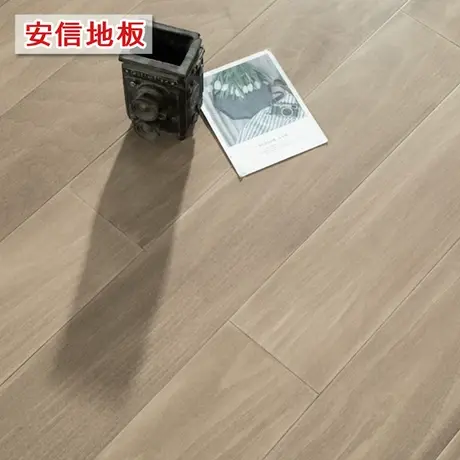安信榉木新三层霞云棕灰实木复合锁扣地板E0级地暖适用厂家直销图片